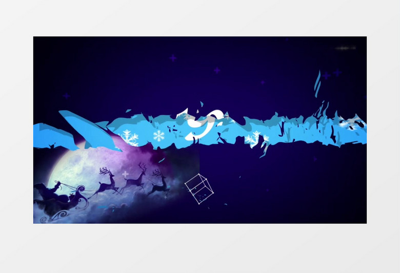 创意多彩圣诞节倒计时视频AE视频模板