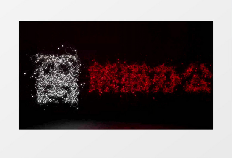 彩色发光粒子点汇集动画logo演绎AE视频模版