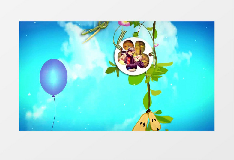 童话世界魔法梦想儿童纪念册AE视频模板