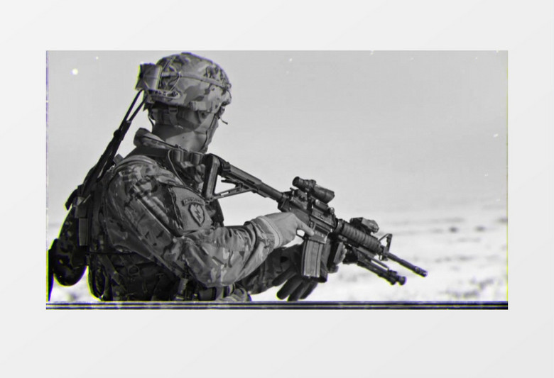 定格旧纸效果图文展示退伍军人AE视频模板