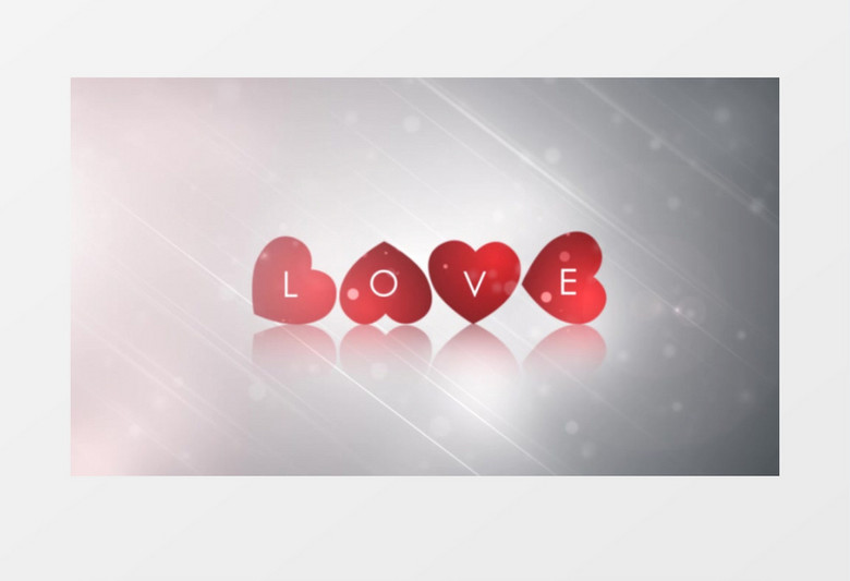 情人节红色爱心浪漫花瓣片头AE模板