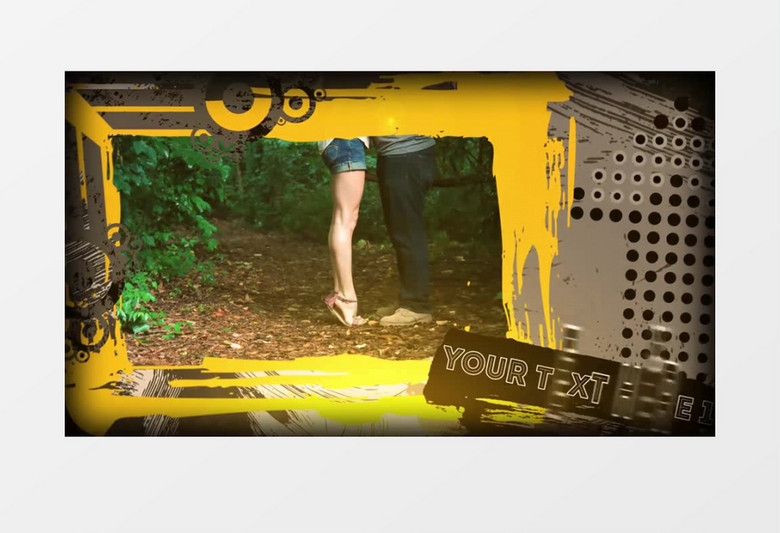 可爱涂鸦婚礼相册模板展示AE视频模板