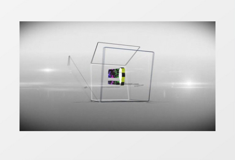 3D盒子展开动画logo片头AE模板