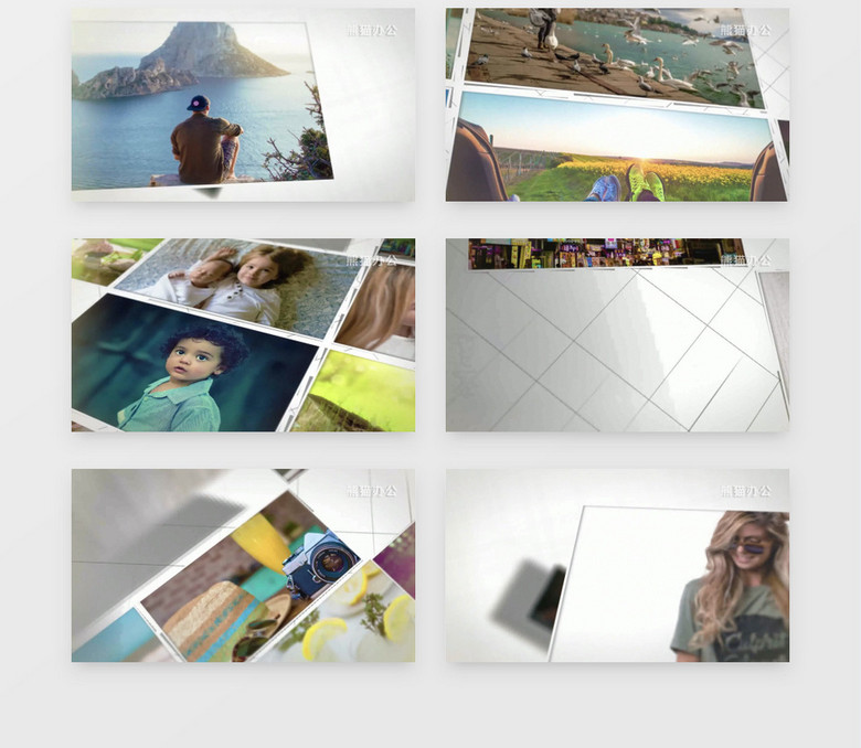 图片汇聚照片墙动画AE视频模板下载-86资源网