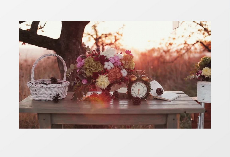 秋天唯美婚礼实拍AE模板