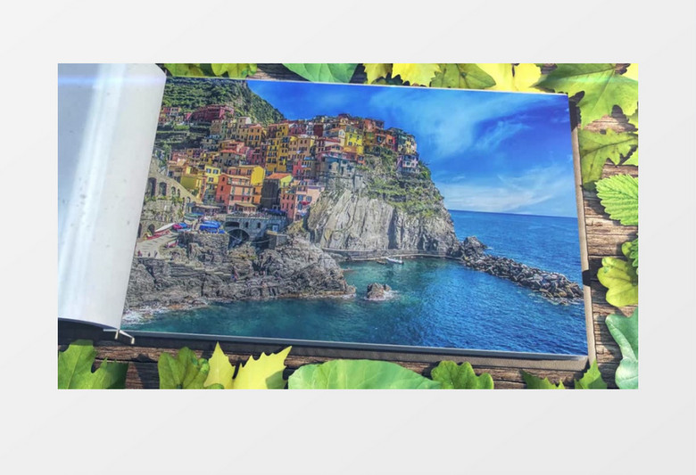 夏日翻页电子相册AE视频模板