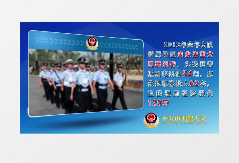 公安宣传图文版式ae视频模版