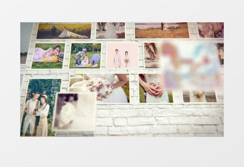 99张照片相册照片墙拼贴图文动画AE模板