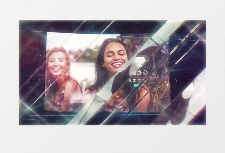 优雅梦幻水晶玻璃过渡转场视频演示AE模板