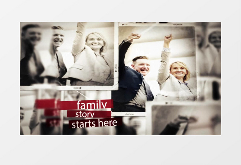 创意空间相册照片展示片头AE视频