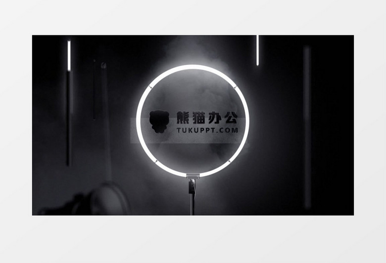 闪烁灯管点亮标志开场模板