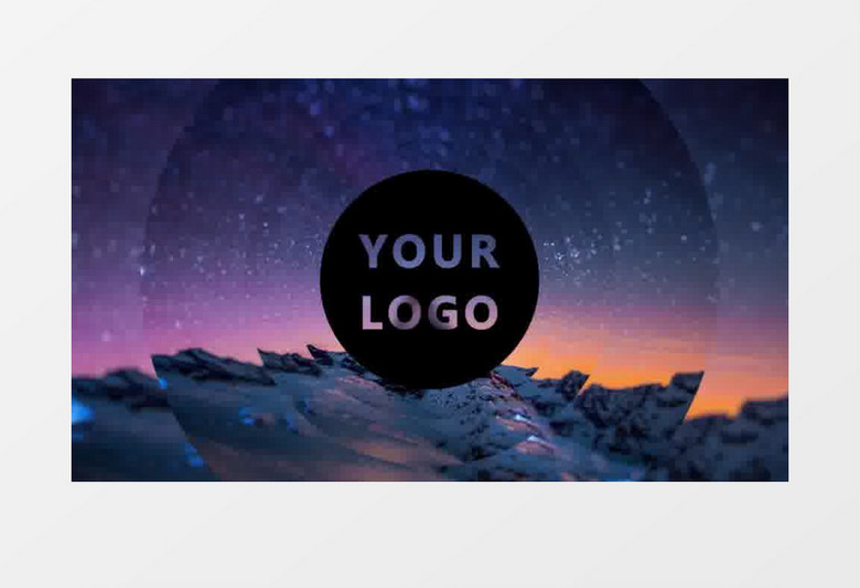 星空出现LOGO片头视频AE模板