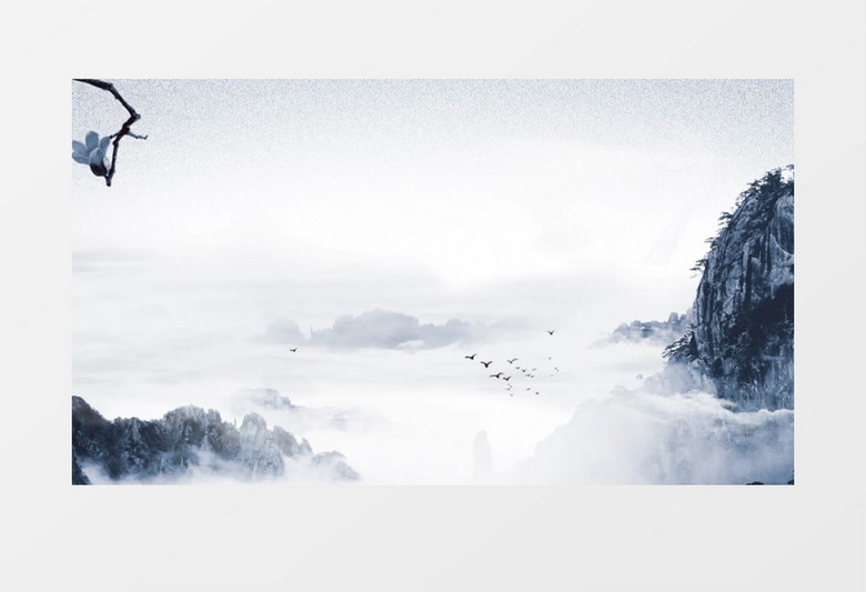 大气中国风水墨山水片头AE模板