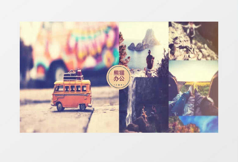 瀑布流唯美电子相册ae模板