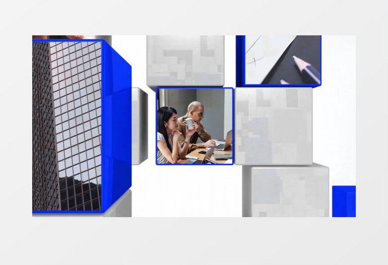 公司宣传标志片头AE模板3D立体盒子展AE模板