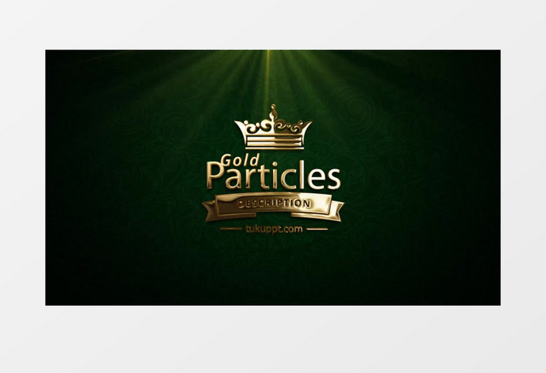 5种金色发光标志片头漂亮粒子光斑条纹动AE模板