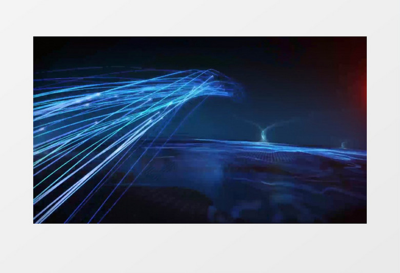 大气震撼蓝色科技技术光线流逝视频SE模板