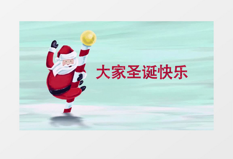 新年庆雪花祝福片头晚会背景AE模板