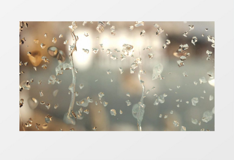 雨水玻璃下的标志特效LOGO演绎