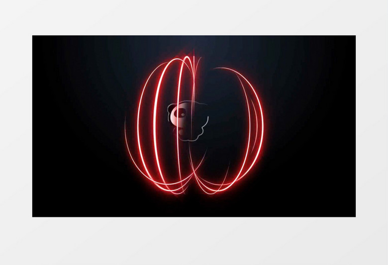 光线描边光效动画LOGO片头AE模板