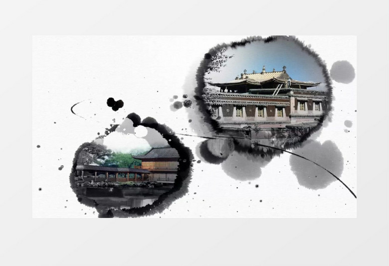 水墨企业时间线AE模板