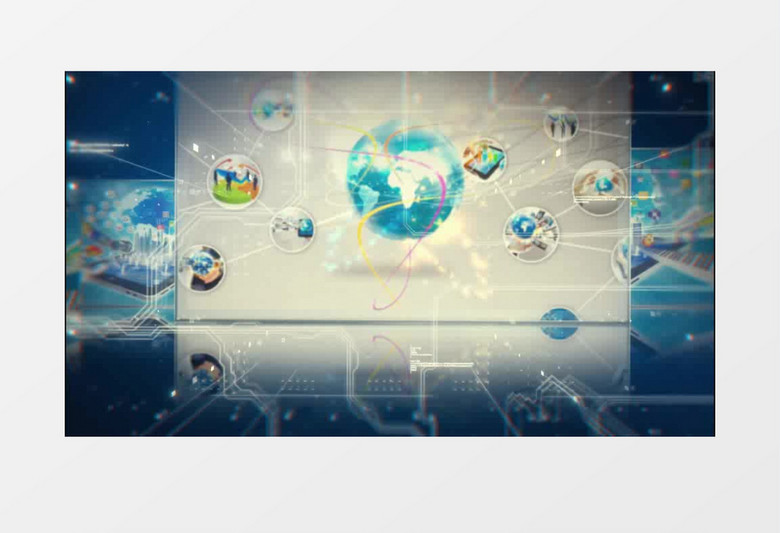 大气科技线条图文展示AE模板