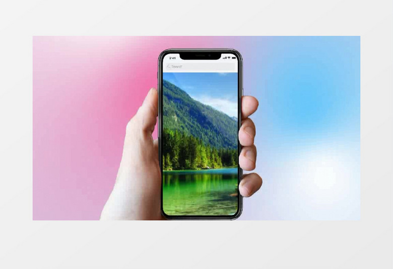 iPhone X手机演示图文动画AE模板