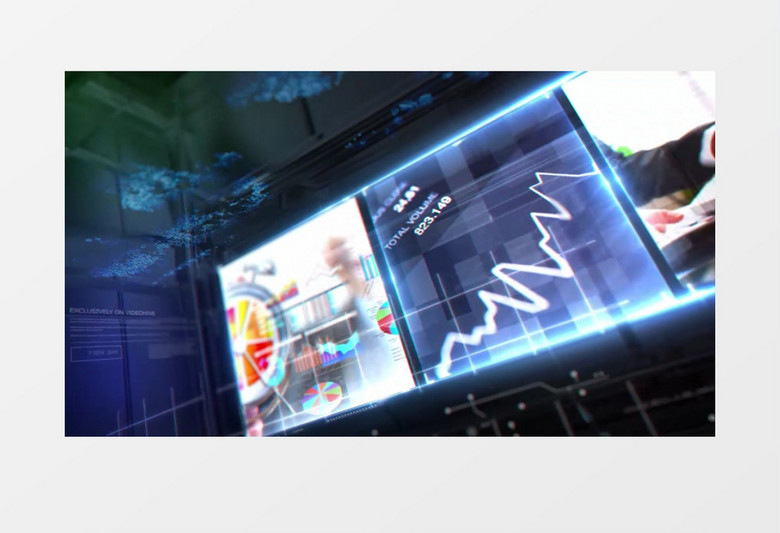 科技炫酷的广播电视图像展示AE模板