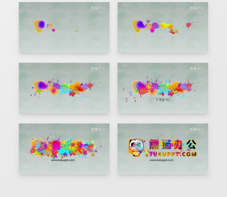 油漆颜料蝴蝶飞舞设计动画logo片头AE模板下载-86资源网