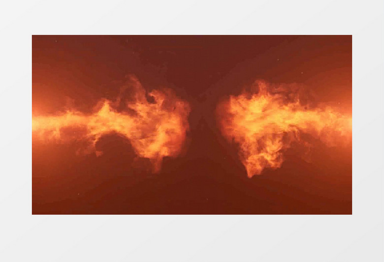 从两侧震撼袭来的火团撞击出片头AE模板