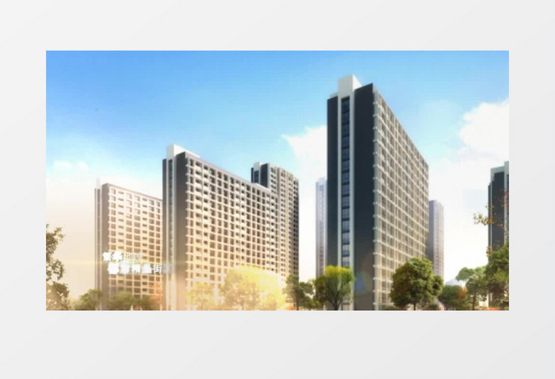 金色粒子房地产宣传片片头AE模板