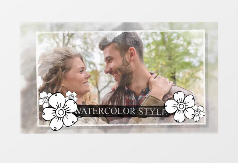 可爱淡雅的卡通水彩涂鸦