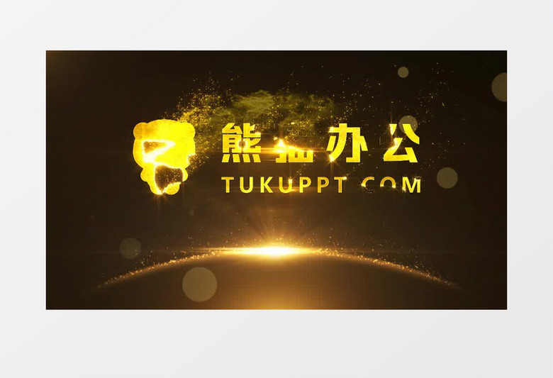 金色粒子光线树成长片头视频AE模板