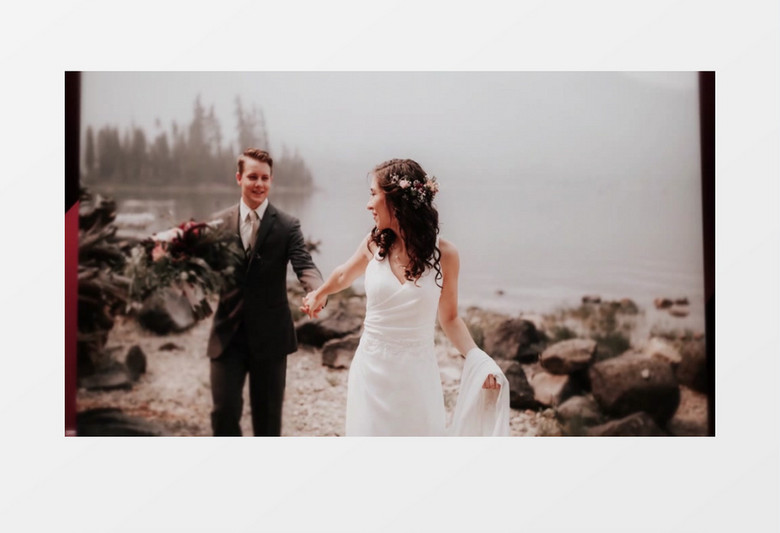 爱的旅程温馨婚礼纪念全家福视频模板