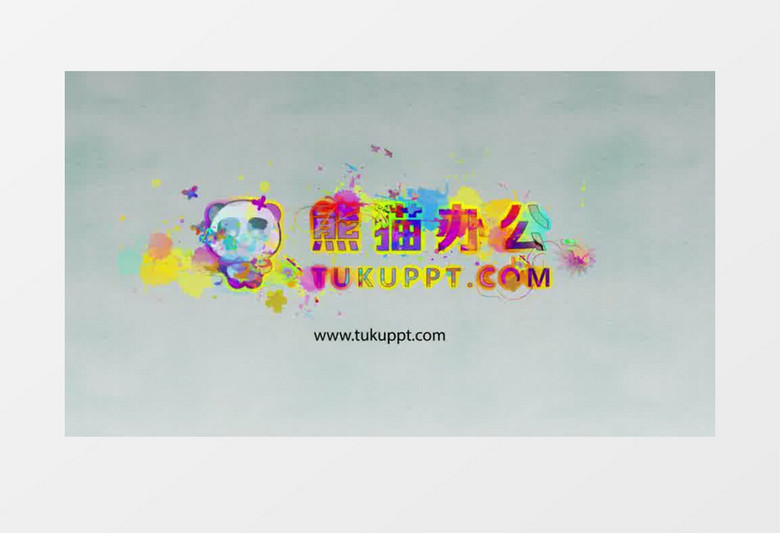 绚丽水彩效果片头logoAE模板
