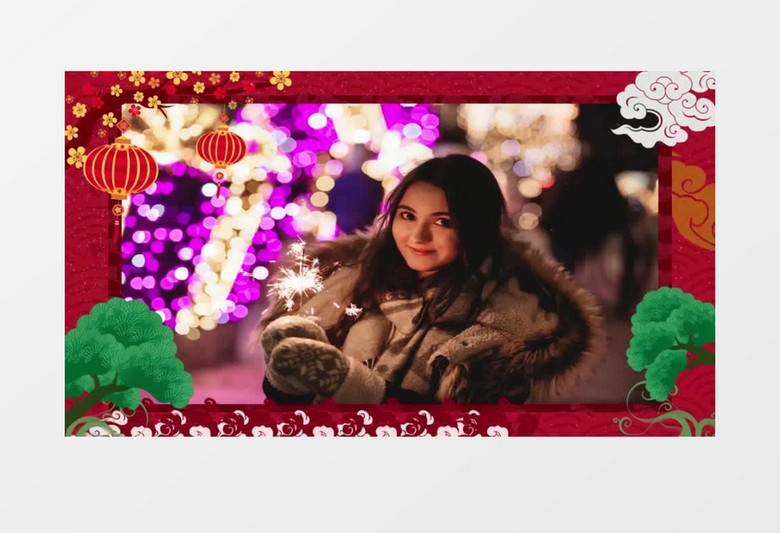 大气简洁粒子新年开场AE模板