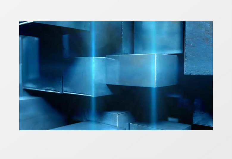 魔方转动拼合logo视频AE模板