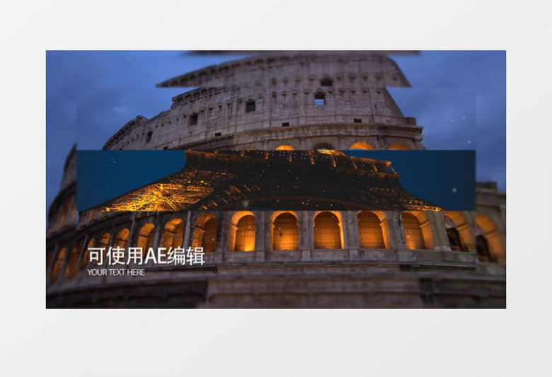 三维视差气势恢宏图片展示动画AE模板