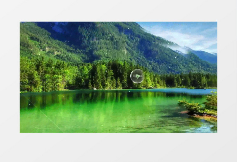 空间视差转场烟雾玻璃球动画AE模板