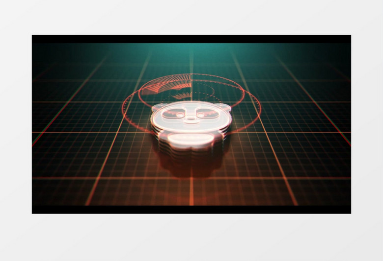 AE模板 HUD手点击触摸高科技电路板界