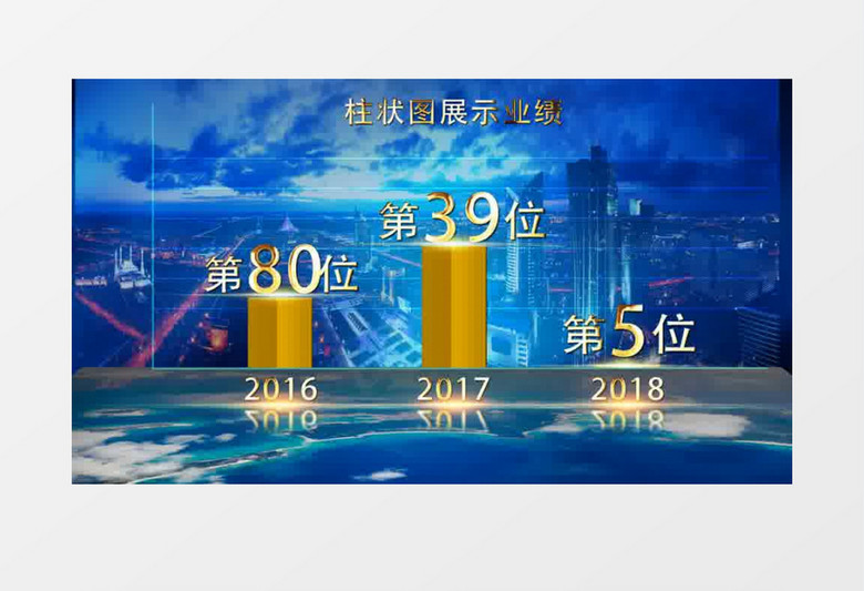 科技数据图表柱状图AE模板