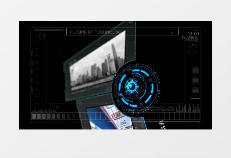 高科技科幻屏幕介绍AE模板