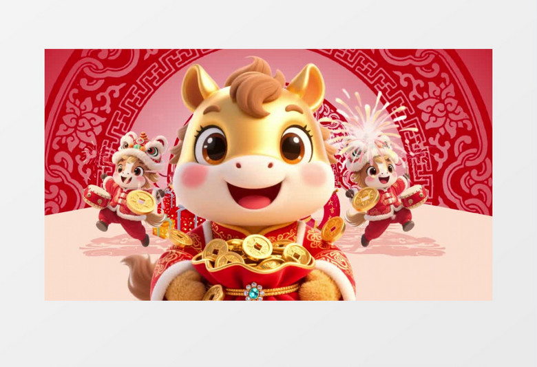 2026马年生肖新年春节片头视频AE模板